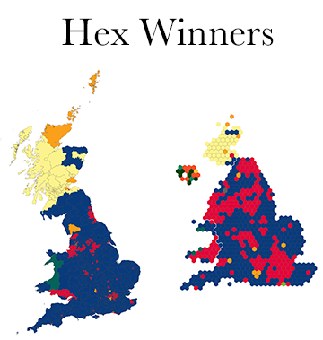 Hex maps vs. ordinary geographic maps